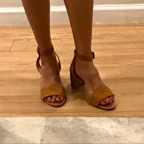 Madewell tan suede ankle strap sandals. Size 10. - Picture 14 of 14